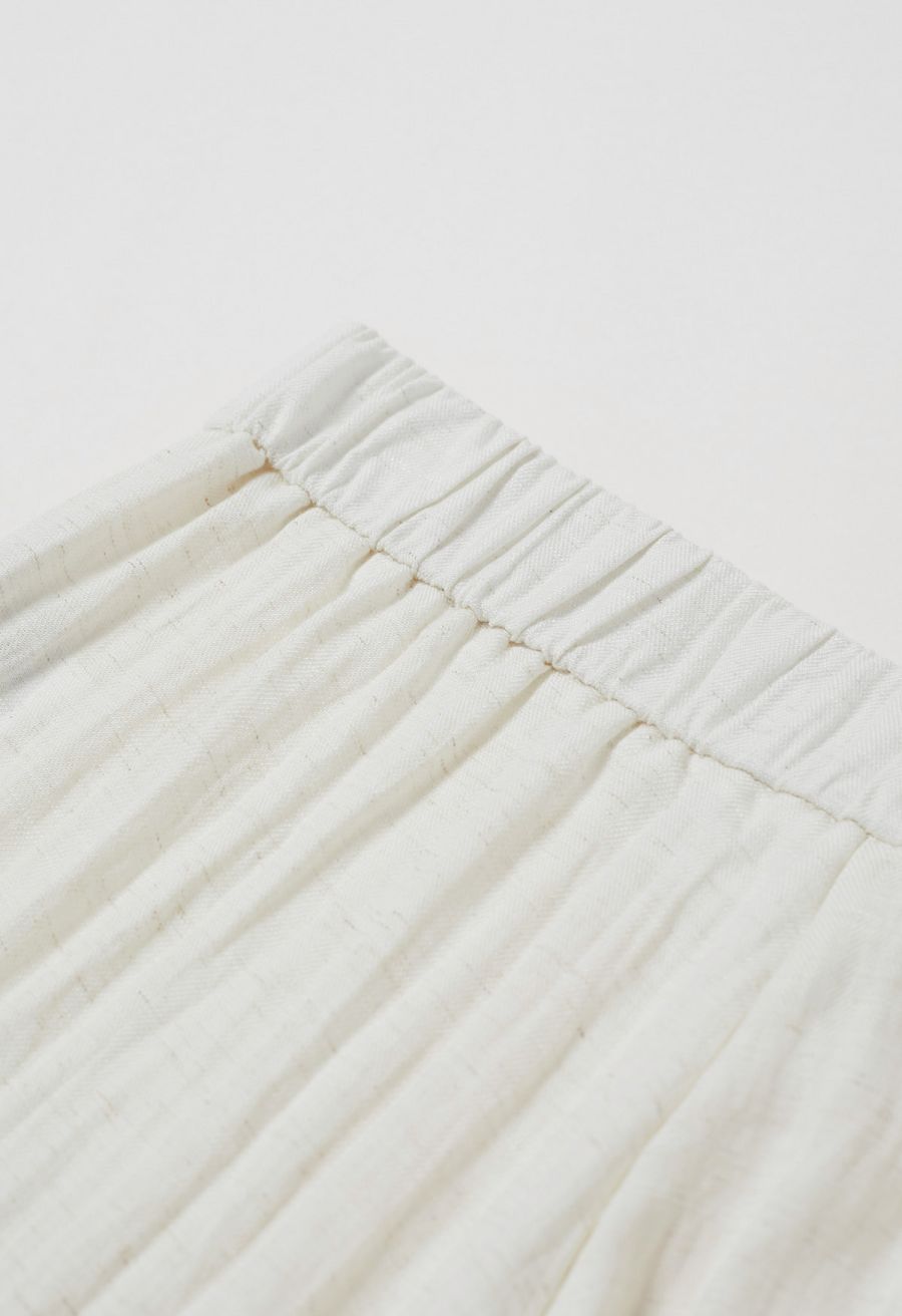 Everyday Ease Linen-Blend Wide-Leg Pants in Ivory