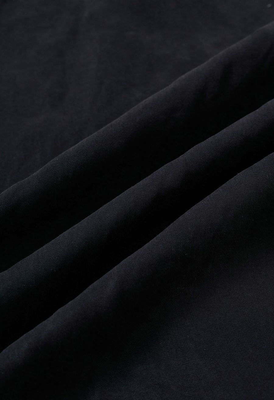 Vintage Elegance Wrap Front Sleeveless Maxi Dress in Black