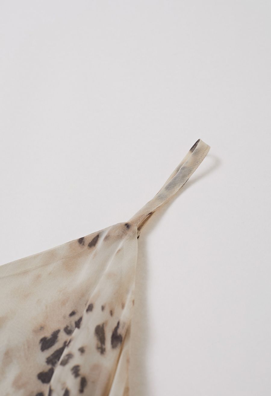 Leopard Shadows Chiffon Cami Dress