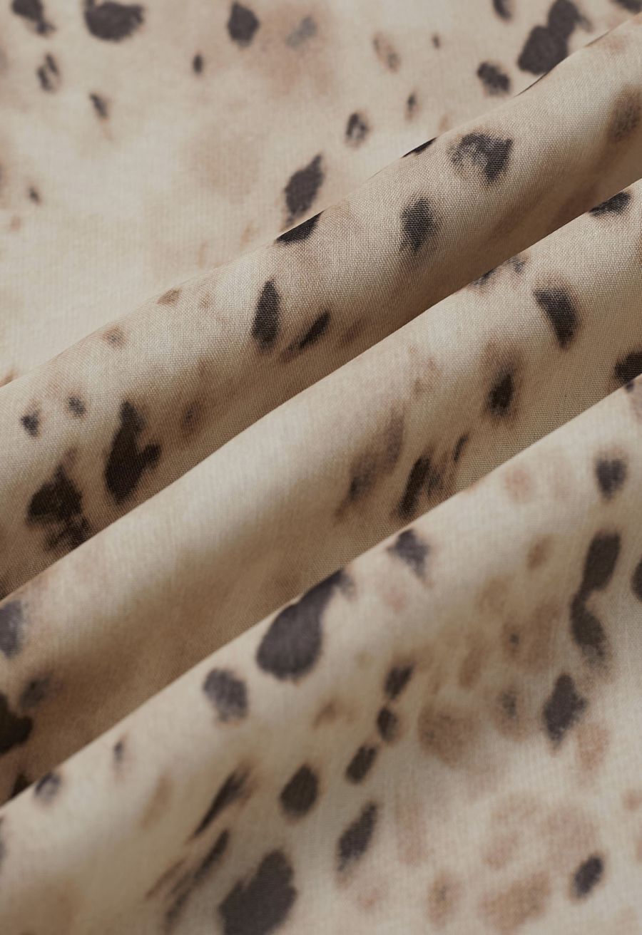 Leopard Shadows Chiffon Cami Dress