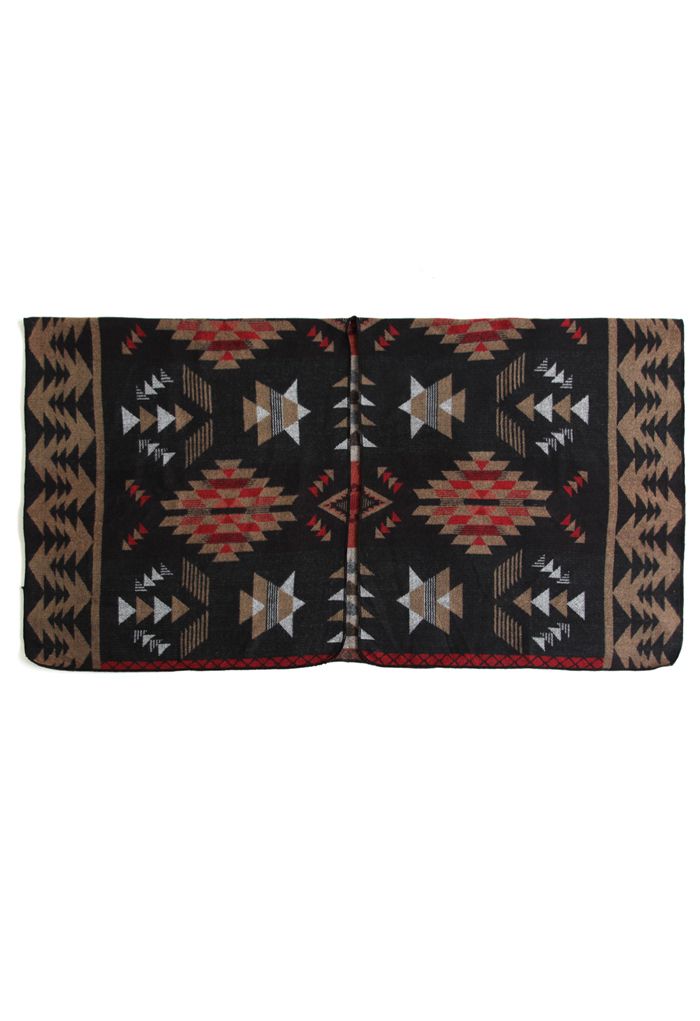 Chic Aztec Blanket Cape