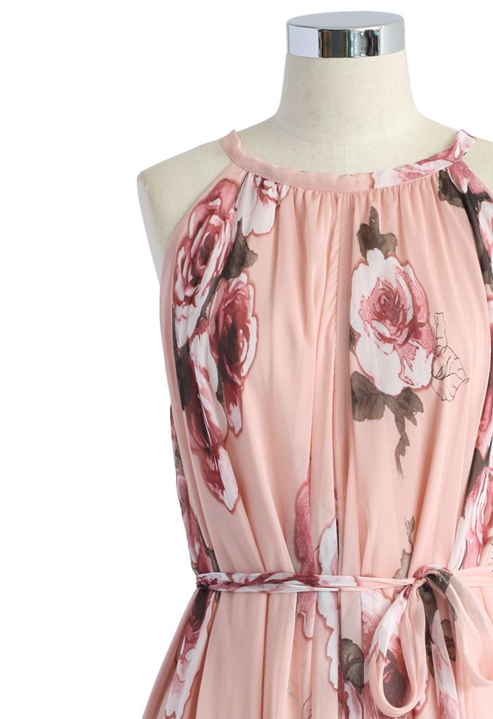 Pink Rose Panache Maxi Slip Dress