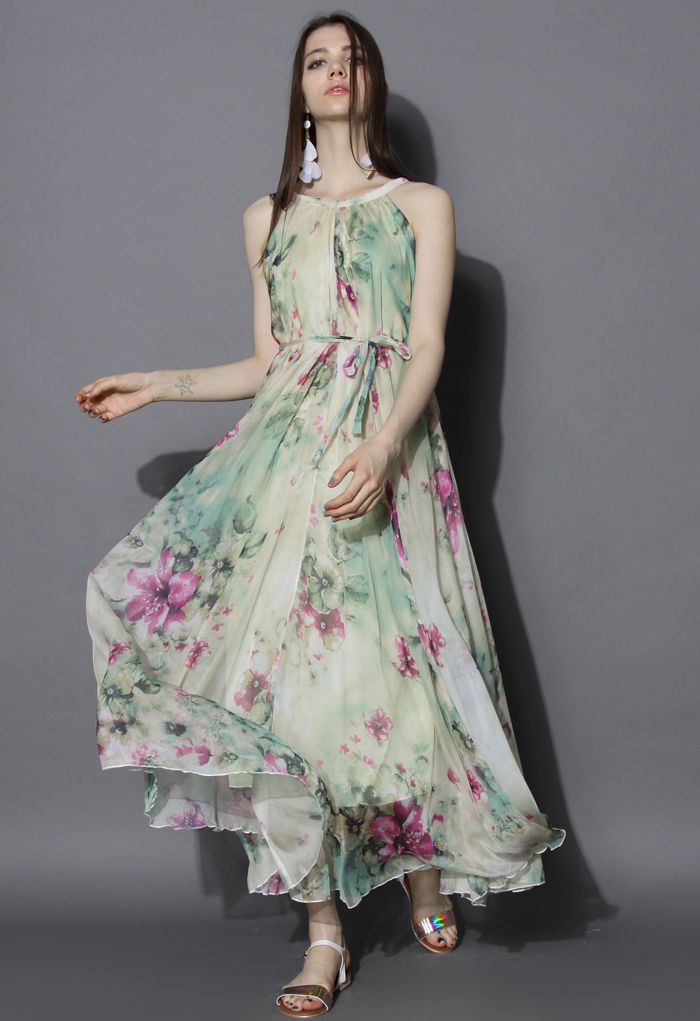 Flower Lullaby Maxi Slip Dress