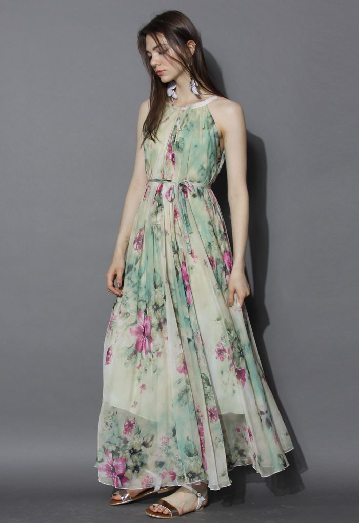 Flower Lullaby Maxi Slip Dress
