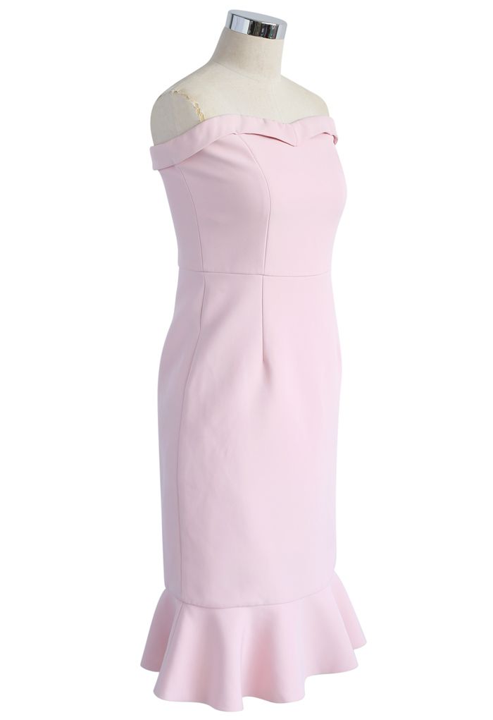 Simple Sophistication Strapless Body-con Dress in Pink