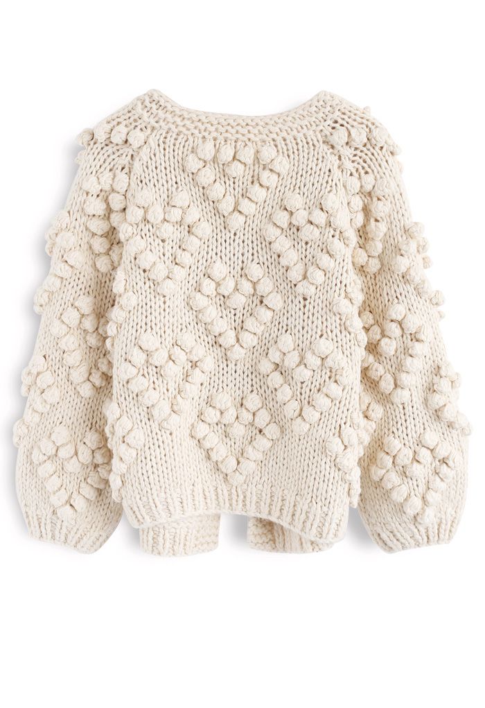 Knit Your Love Cardigan in Ivory 