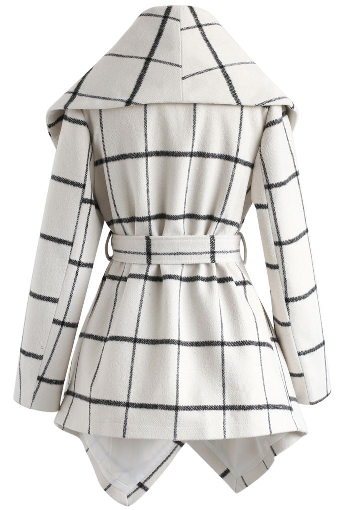 Prairie Grid Rabato Coat in White