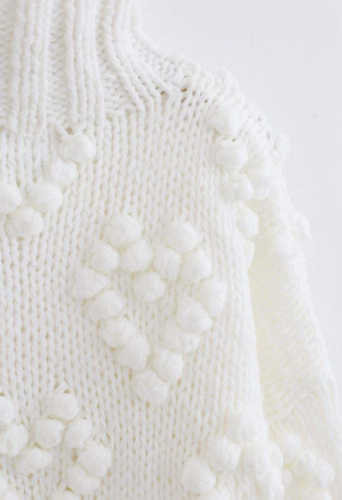 Knit Your Love Turtleneck Sweater in White