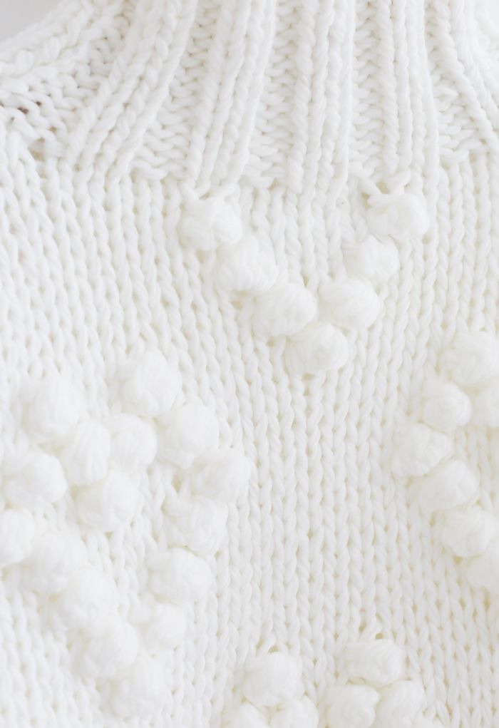 Knit Your Love Turtleneck Sweater in White