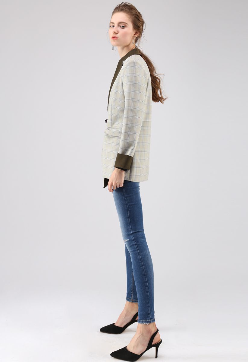 Extraordinary Wrap Check Blazer