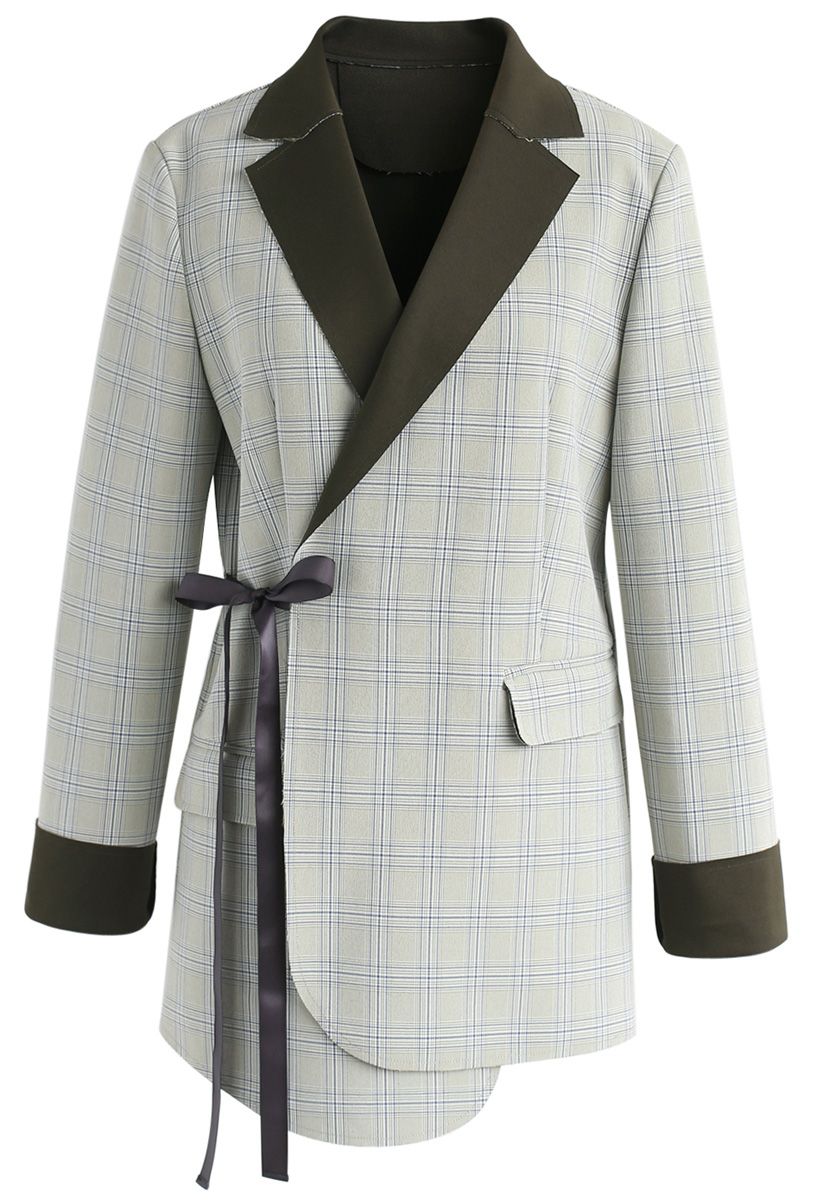 Extraordinary Wrap Check Blazer