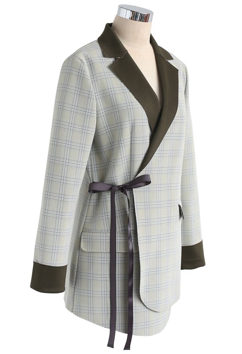 Extraordinary Wrap Check Blazer