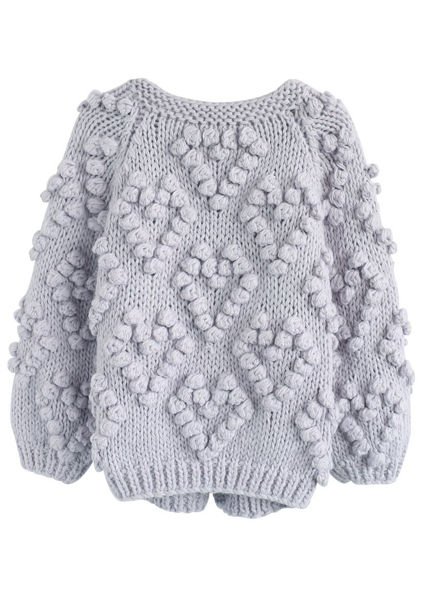 Knit Your Love Cardigan in Lavender