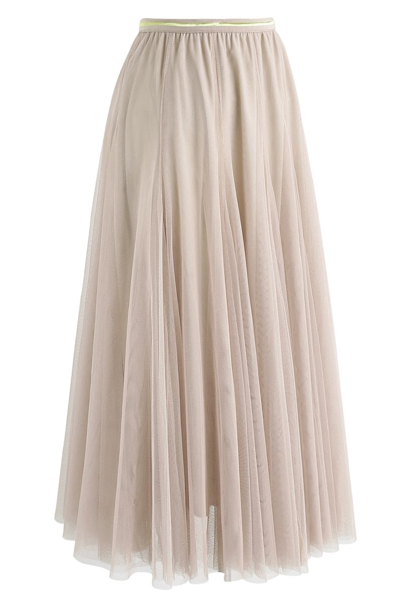 My Secret Garden Tulle Maxi Skirt in Cream