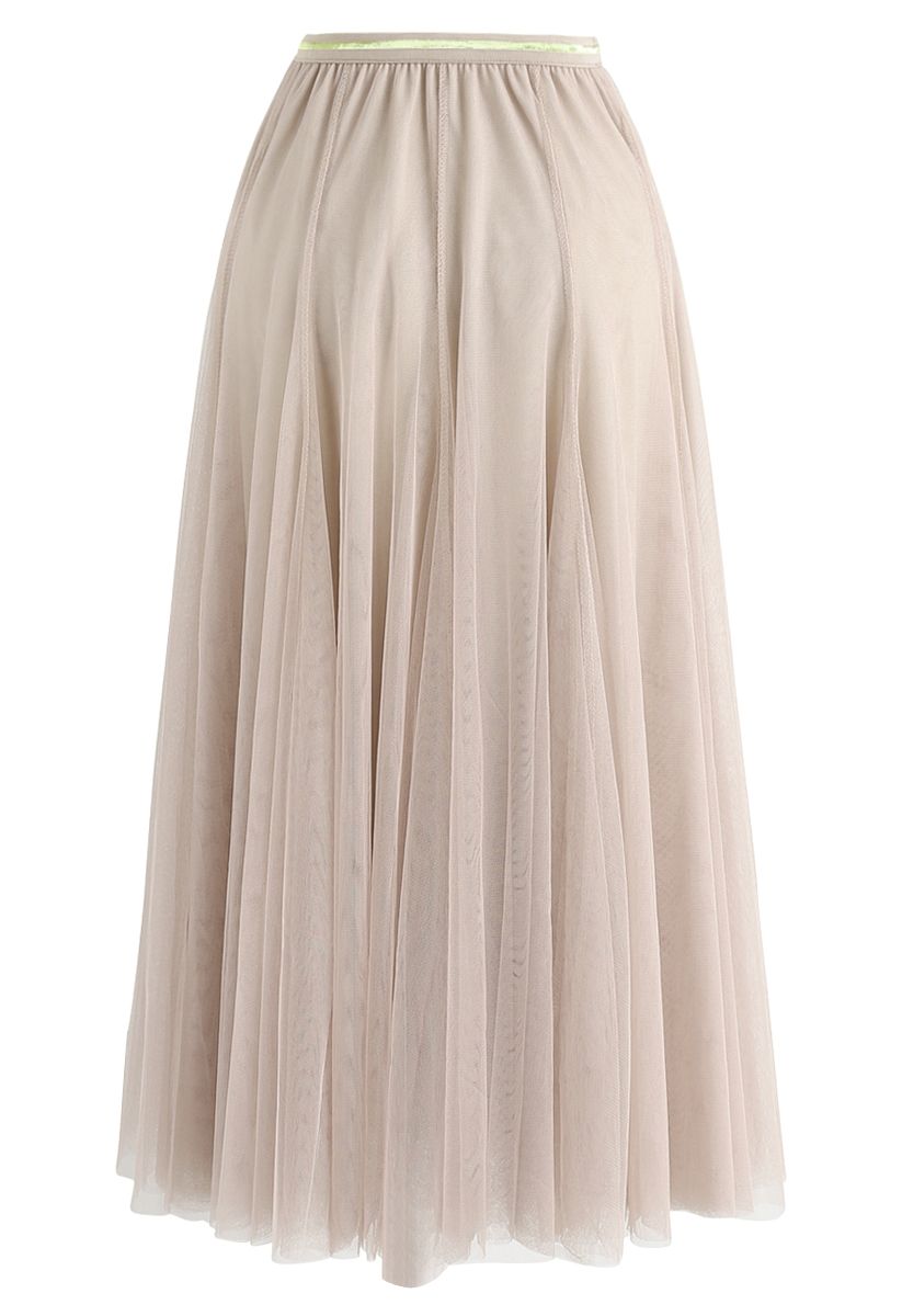My Secret Garden Tulle Maxi Skirt in Cream