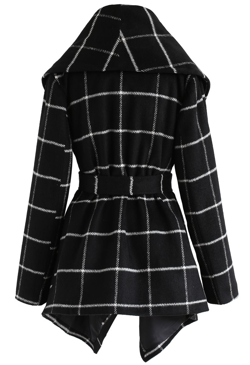 Prairie Grid Rabato Coat in Black