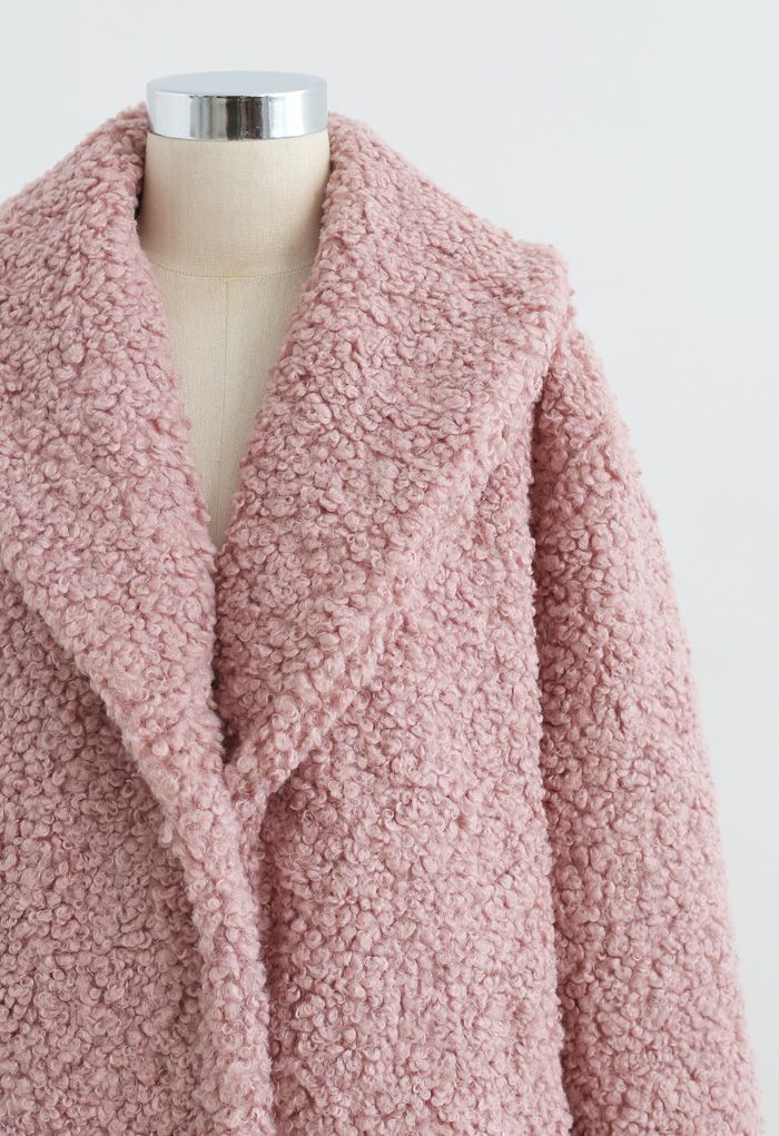 Feeling of Warmth Faux Fur Longline Coat in Mauve