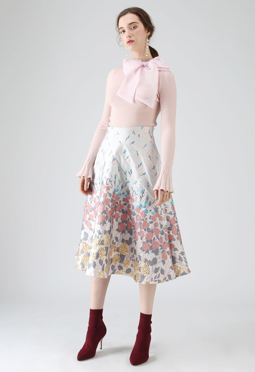 Fancy with Bowknot Knit Top in Pink