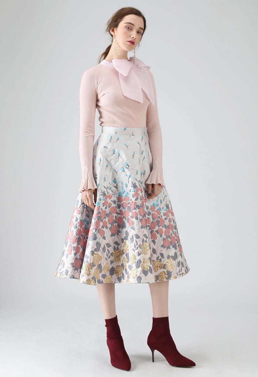 Fancy with Bowknot Knit Top in Pink