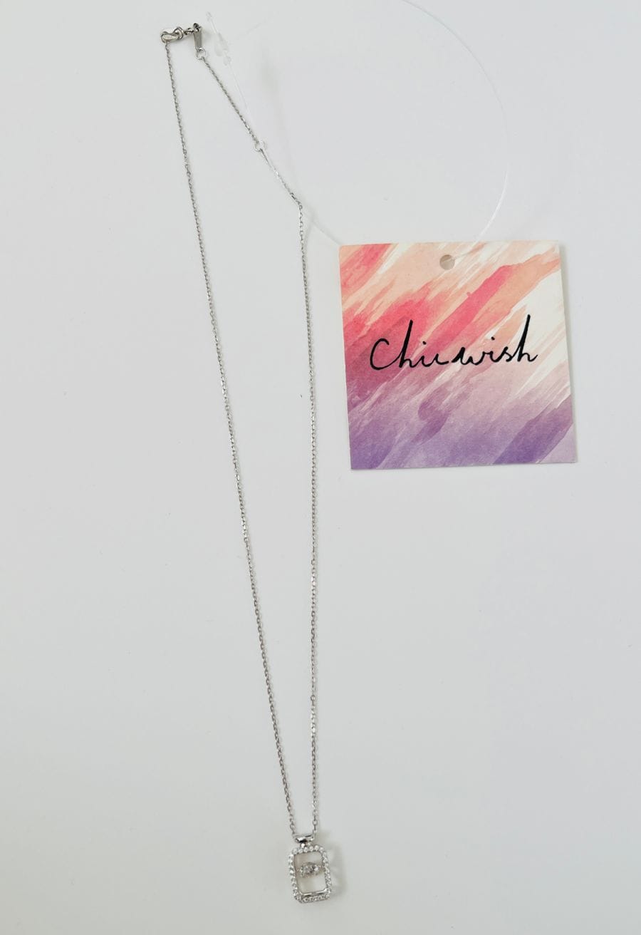 Rectangle Shape Hollow Out Moissanite Diamond Necklace