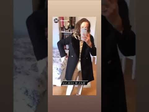 Faux Fur Collar Belted Flare Coat in Black