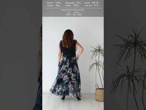 Flowy Floral Chiffon Maxi Skirt