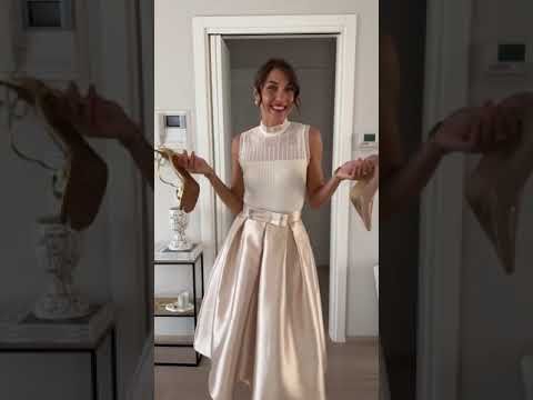 Ruffled Mock Neck Mesh Spliced Knit Top in Ivory