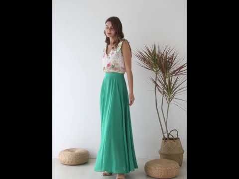 Timeless Favorite Chiffon Maxi Skirt in Green