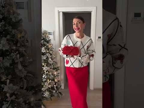 Cheer Christmas Gingerbread Buttoned Knit Cardigan in White