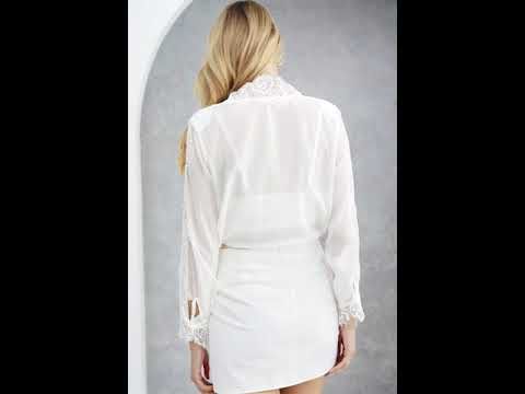 Rhinestone Decor Grid Mini Bud Skirt in White