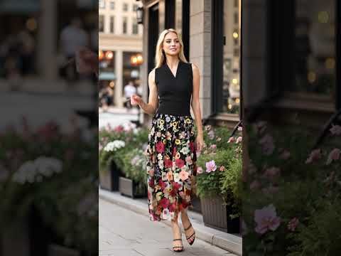 3D Floral Applique Mesh Tulle Maxi Skirt in Black