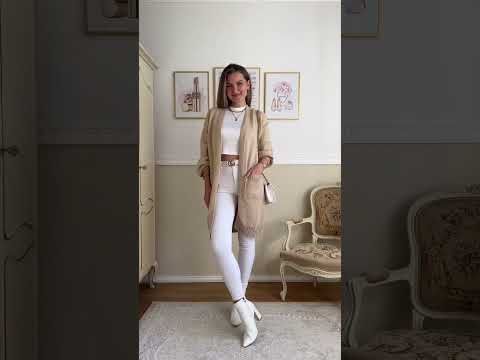 Casual Open Front Oversized Knit Cardigan with Pockets in Pink
