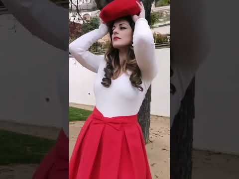 Sweet Your Heart Bowknot Pleated Skirt in Ruby