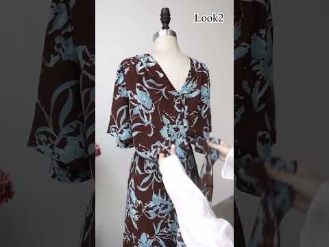 Front-to-Back Reversible Floral Printed Tie-Knot Maxi Dress