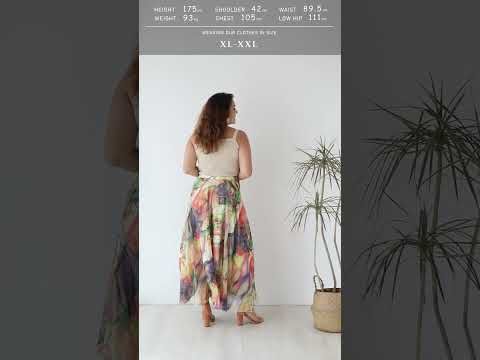 Richly Tinting Watercolor Maxi Skirt