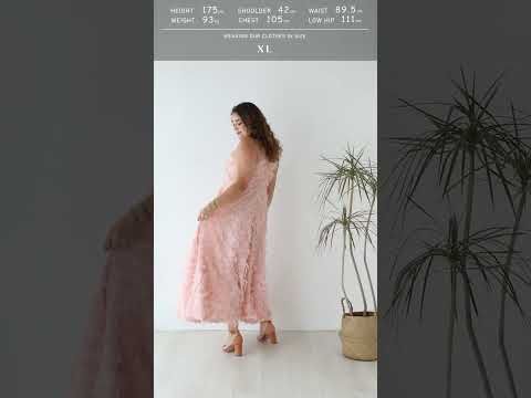 Dancing Feathers Tassel Halter Neck Maxi Dress in Pink 