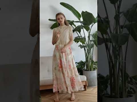 Brilliant Floral Watercolor Maxi Skirt