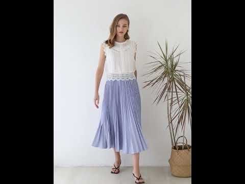 Crochet Trim Sleeveless Lace Top in White