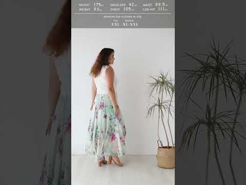 Floral and Frill Maxi Skirt