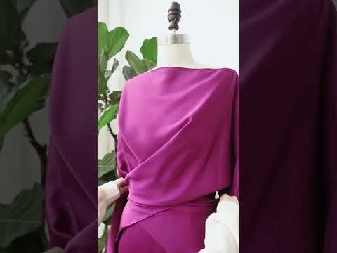 Satin Finish Mermaid Maxi Skirt in Magenta