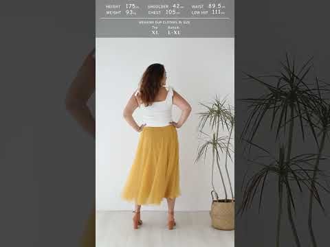 My Secret Garden Tulle Maxi Skirt in Yellow