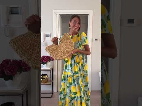 Zesty Yellow Lemon Printed Maxi Dress