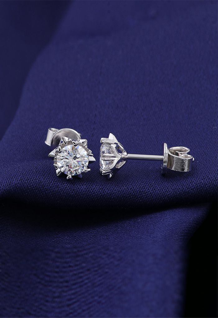 Star Shape Moissanite Diamond Earrings