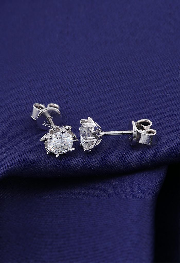 Star Shape Moissanite Diamond Earrings