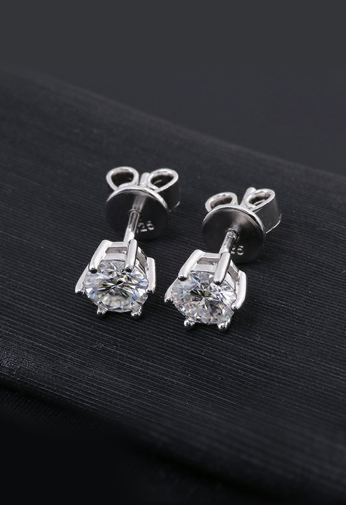 Hexagon Shape Moissanite Diamond Earrings