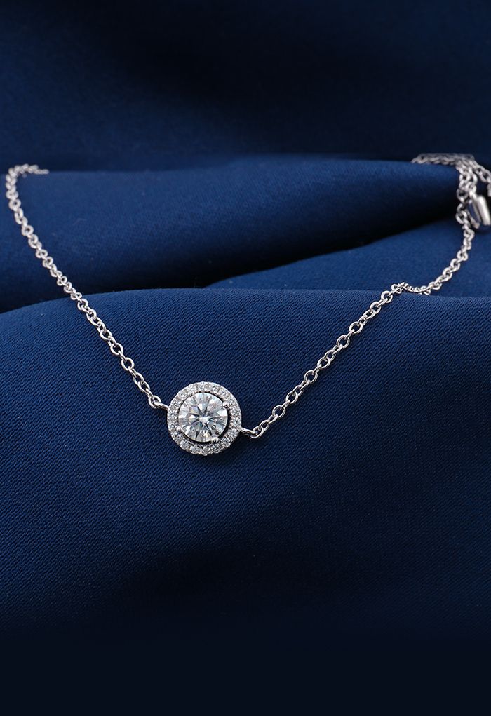 Drawstring Single Moissanite Diamond Bracelet