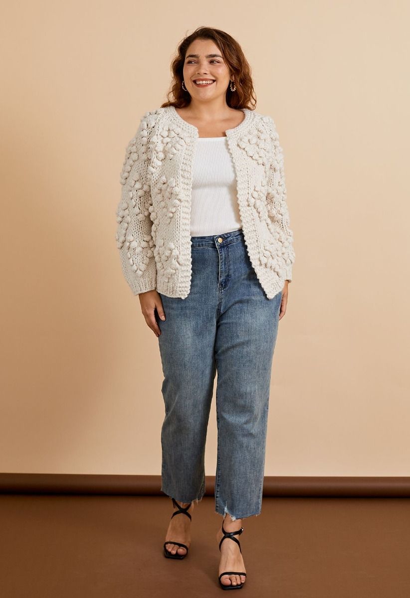Knit Your Love Cardigan in Ivory 