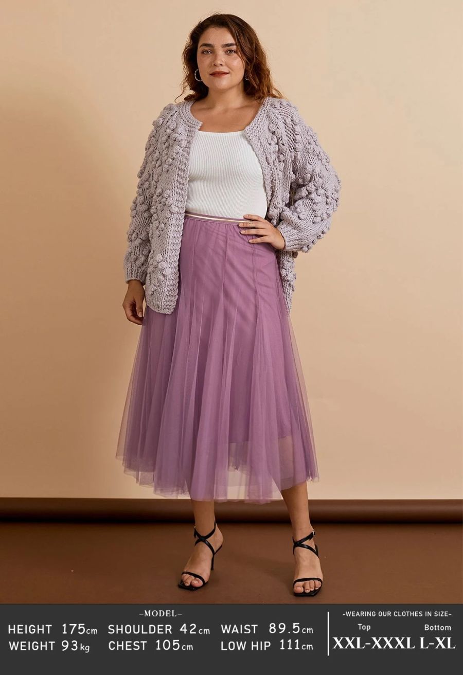 Knit Your Love Cardigan in Lavender
