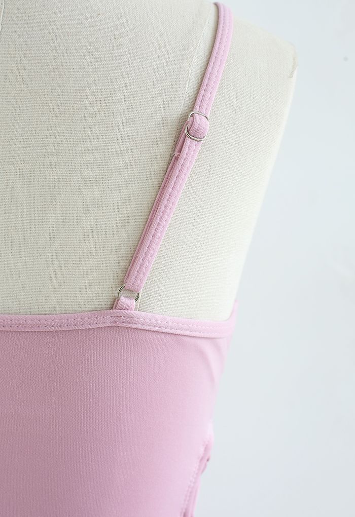 Two-Piece Lace Up Bustier Swimsuit