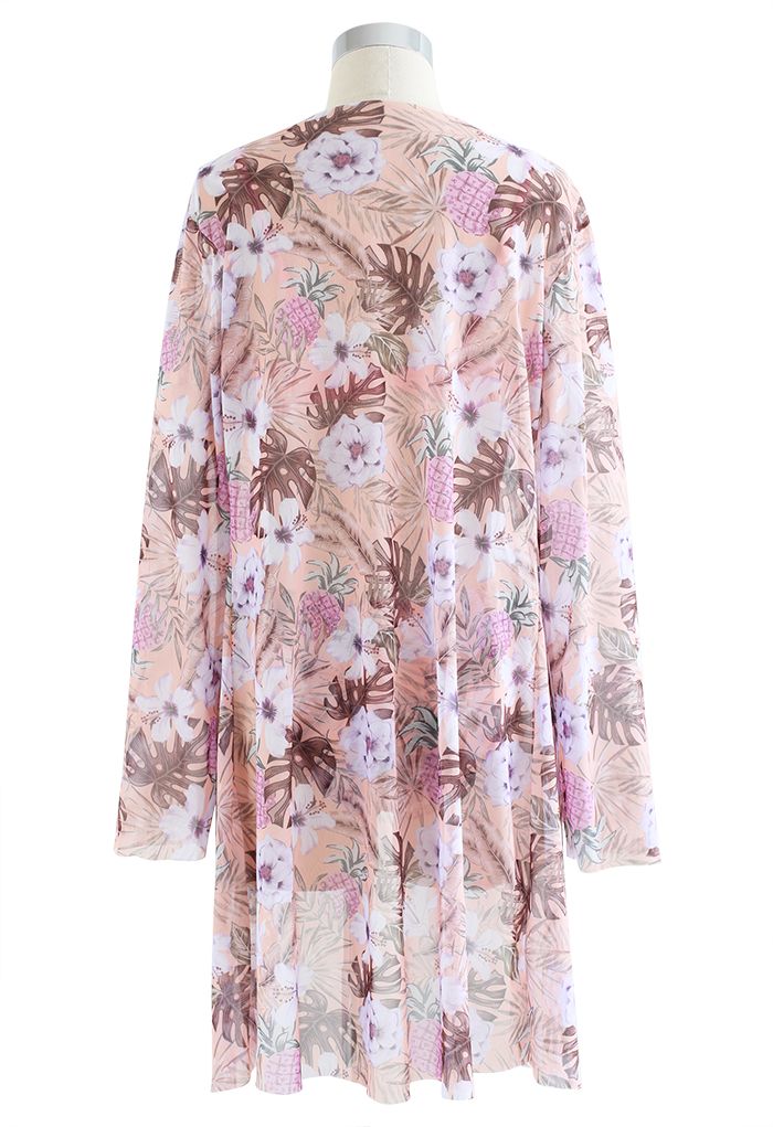 Fresh Floral Crisscross Front Bikini Cover-Up Set in Pink